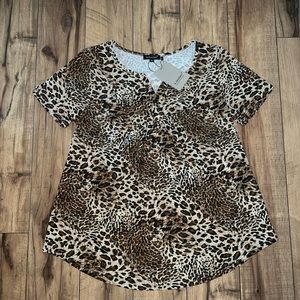 cheetah print blouse